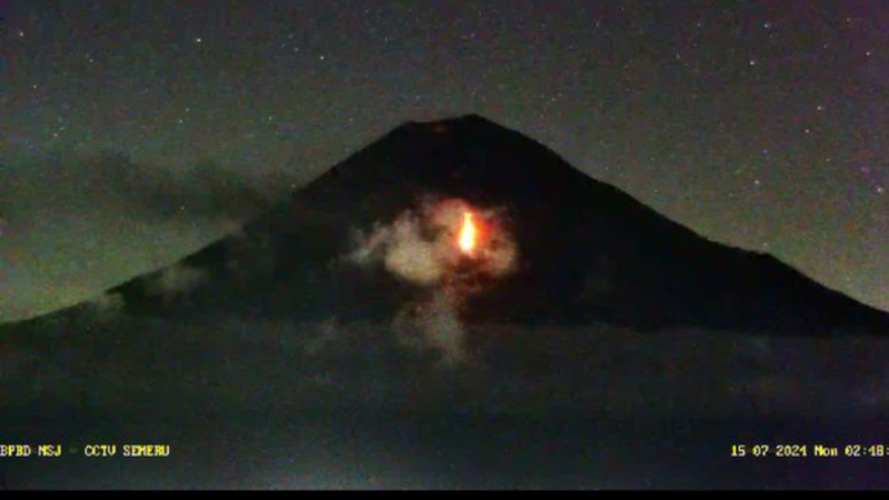 Kondisi terkini gunung Semeru 
(Dok. Ist)