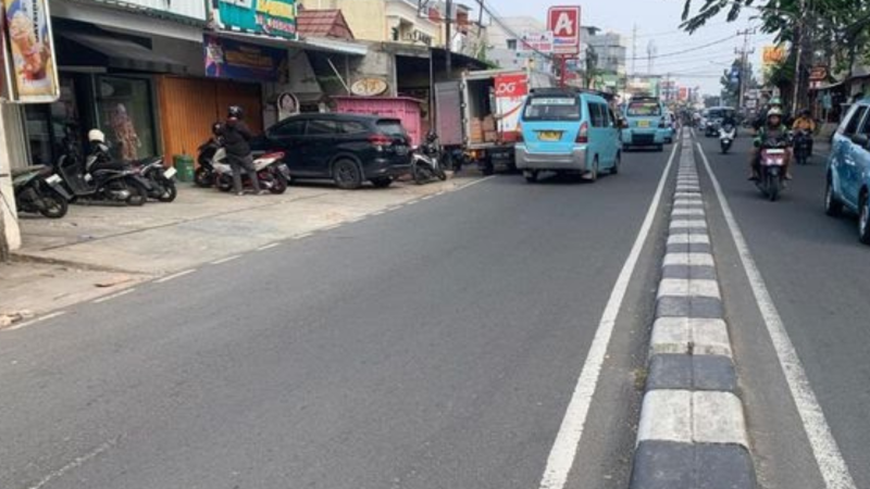 Lokasi duel maut tukang galon dan tukang parkir 
(Dok. Ist)