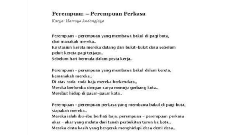 Puisi perempuan perempuan perkasa
(Dok. Ist)