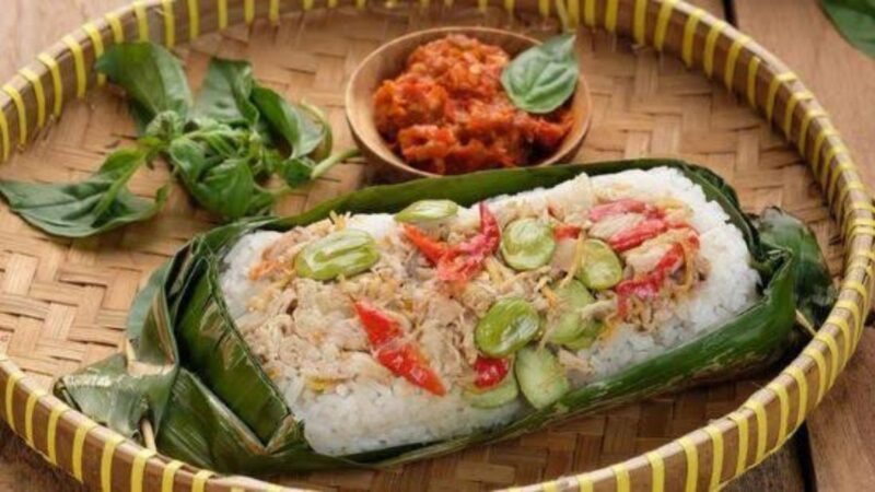 Nasi bakar ayam suwir kemangi (Dok. Ist)