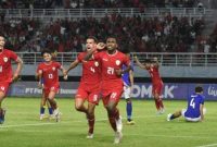 Iqbal Gwijangge saat melakukan selebrasi usai cetak gol (Dok. Ist)