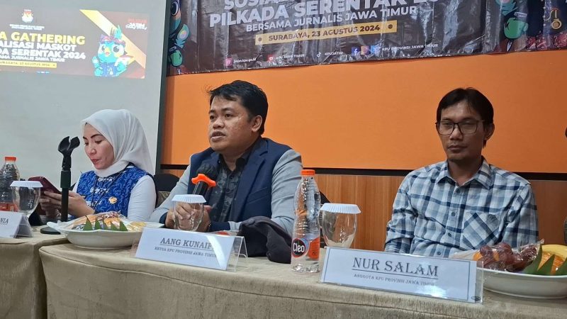 KPU Jatim saat melakukan konferensi pers (Dok. Ist)