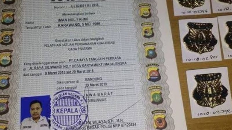 Sertifikat gada pratama
(Dok. Ist)