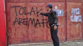 Vandalisme 'Tolak Arema FC' (Dok. Ist)