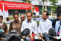 Presiden Jokowi saat ditemui awak media (Dok. Ist)