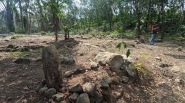 Penampakan makam keramat palsu yang dibongkar warga (Dok. Ist)