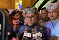 Potret Zulkifli Hasan saat ditemui awak media (Dok. Ist)