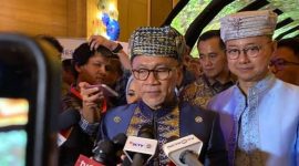 Potret Zulkifli Hasan saat ditemui awak media (Dok. Ist)