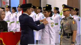 Presiden Jokowi Kukuhkan 76 Anggota Paskibraka di istana negara IKN (Dok. Ist)