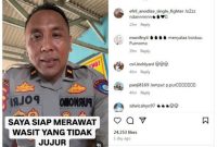 Aipda Purnomo yang mengaku siap rawat wasit Ahmed Al Kahfi (Dok. Ist)