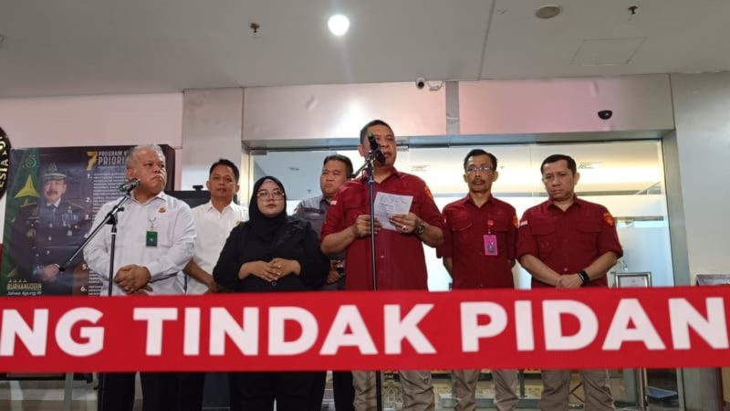 Tim penyidik Kejagung saat melakukan konferensi pers (Dok. Ist)