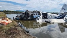 Pesawat SAW Air saat mengalami kecelakaan di Gorontalo (Dok. Ist)