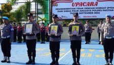 Polres Pacitan Pecat 3 Anggota dalam Upacara PTDH (Dok. Ist)