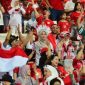 Suporter timnas Indonesia saat melawan Bahrain 
(Dok. Ist)