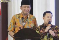 Ipong dan Luhur saat mengikuti debat kedua Pilkada Ponorogo 2024 (Dok. Ist)