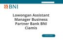 Lowongan Assistant Manager Business Partner Bank BNI Ciamis