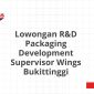 Lowongan R&D Packaging Development Supervisor Wings Bukittinggi