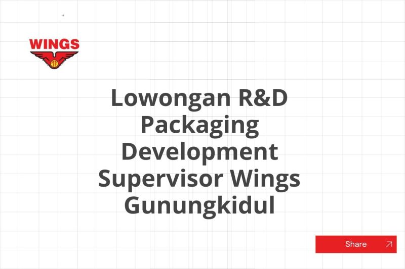 Lowongan R&D Packaging Development Supervisor Wings Gunungkidul