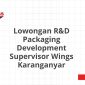 Lowongan R&D Packaging Development Supervisor Wings Karanganyar