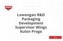 Lowongan R&D Packaging Development Supervisor Wings Kulon Progo