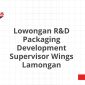 Lowongan R&D Packaging Development Supervisor Wings Lamongan