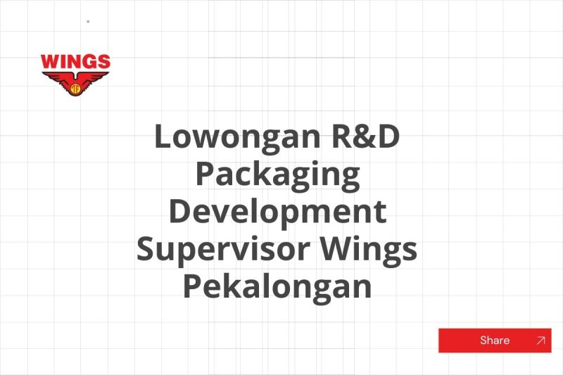 Lowongan R&D Packaging Development Supervisor Wings Pekalongan