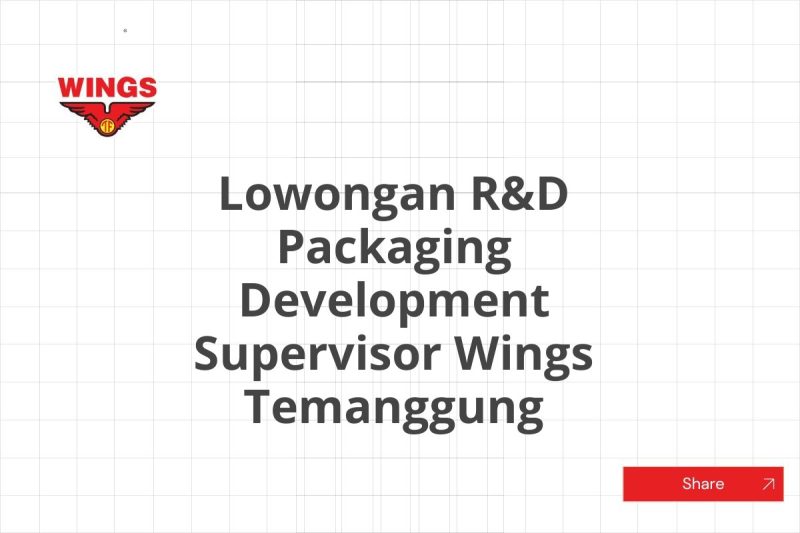 Lowongan R&D Packaging Development Supervisor Wings Temanggung