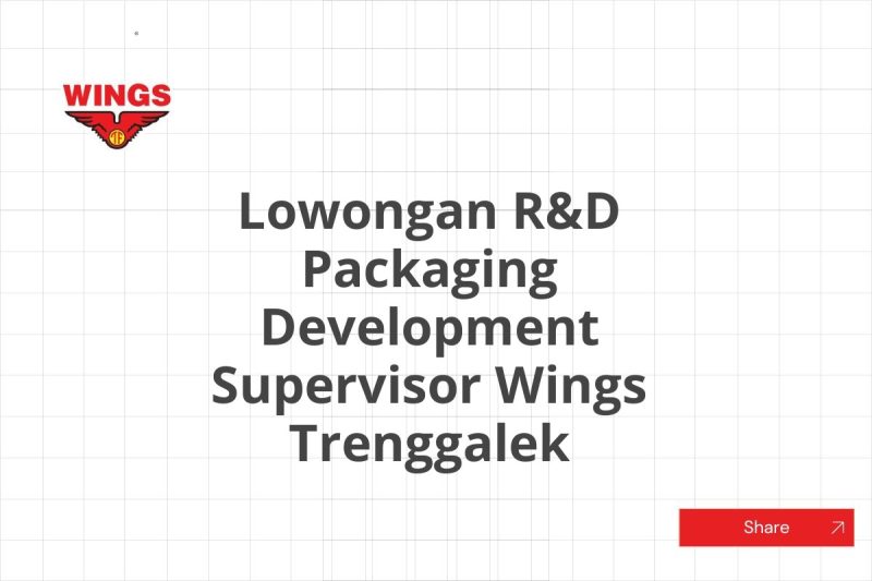 Lowongan R&D Packaging Development Supervisor Wings Trenggalek