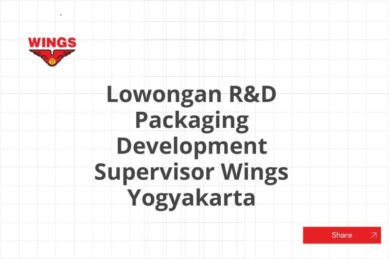 Lowongan R&D Packaging Development Supervisor Wings Yogyakarta