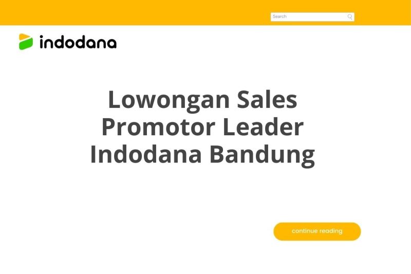 Lowongan Sales Promotor Leader Indodana Bandung