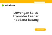 Lowongan Sales Promotor Leader Indodana Batang