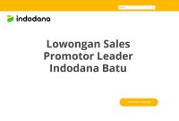 Lowongan Sales Promotor Leader Indodana Batu