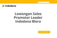 Lowongan Sales Promotor Leader Indodana Blora