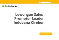 Lowongan Sales Promotor Leader Indodana Cirebon