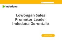 Lowongan Sales Promotor Leader Indodana Gorontalo