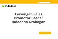 Lowongan Sales Promotor Leader Indodana Grobogan