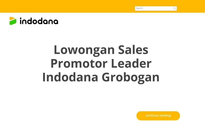 Lowongan Sales Promotor Leader Indodana Grobogan