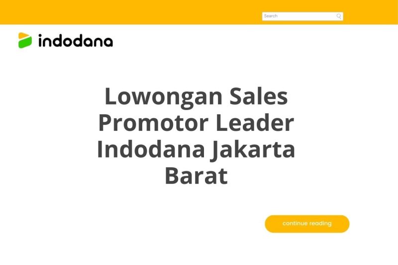 Lowongan Sales Promotor Leader Indodana Jakarta Barat