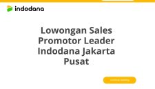 Lowongan Sales Promotor Leader Indodana Jakarta Pusat