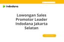 Lowongan Sales Promotor Leader Indodana Jakarta Selatan