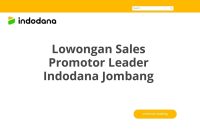 Lowongan Sales Promotor Leader Indodana Jombang