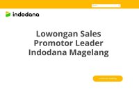 Lowongan Sales Promotor Leader Indodana Magelang