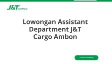 Lowongan Assistant Department J&T Cargo Ambon