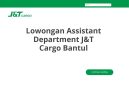 Lowongan Assistant Department J&T Cargo Bantul