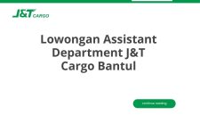 Lowongan Assistant Department J&T Cargo Bantul