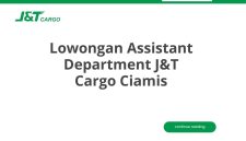 Lowongan Assistant Department J&T Cargo Ciamis