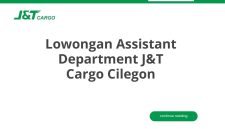 Lowongan Assistant Department J&T Cargo Cilegon