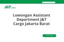 Lowongan Assistant Department J&T Cargo Jakarta Barat