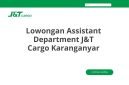 Lowongan Assistant Department J&T Cargo Karanganyar