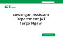 Lowongan Assistant Department J&T Cargo Ngawi